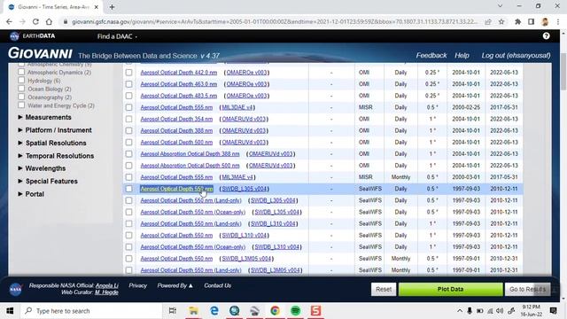 How to download Aerosol Optical Depth data from GIOVANNI NASA смотреть онлайн