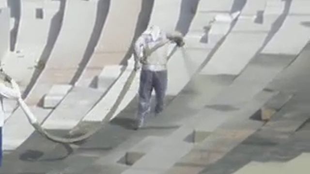 Стадион "Маракана" в г. Рио-де-Жанейро - напыление полимочевины. №1 смотреть онлайн