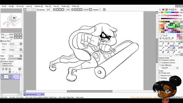 How to Change the Color of Your Lineart in Paint Tool SAI [Tutorial] смотреть онлайн