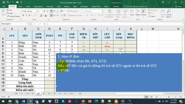 Học Excel Online qua 10 bài thực hành | Bài 4/10: Bảng tổng kết học kỳ смотреть онлайн