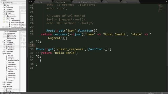 response in laravel and php against a request (laravel series ) part4 смотреть онлайн