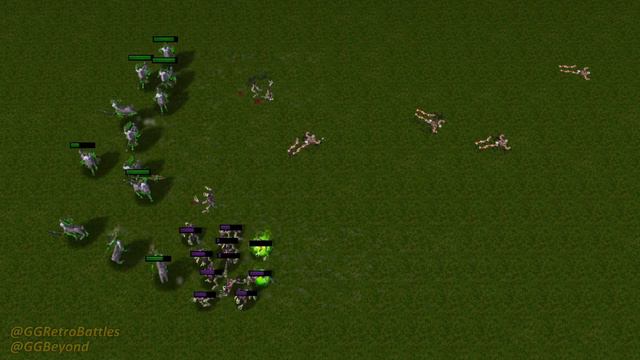 12 Dryads vs 18 Ghouls - Same Food - WarCraft III Retro Battles смотреть онлайн