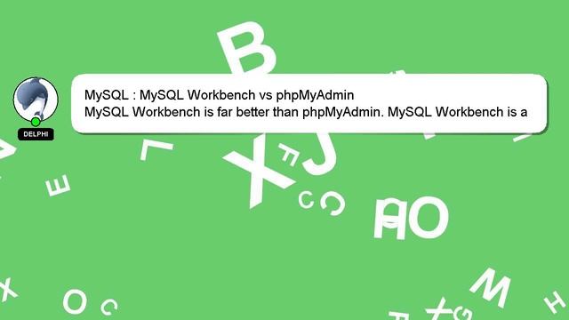 MySQL : MySQL Workbench vs phpMyAdmin смотреть онлайн