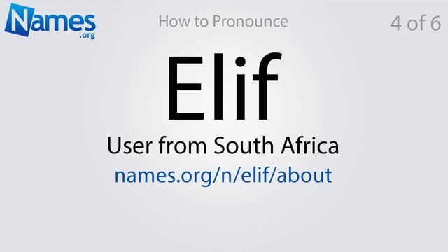 How to Pronounce Elif смотреть онлайн