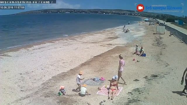 Пляж в Щёлкино, 10.06.2016 - time-lapse с камеры 5 смотреть онлайн