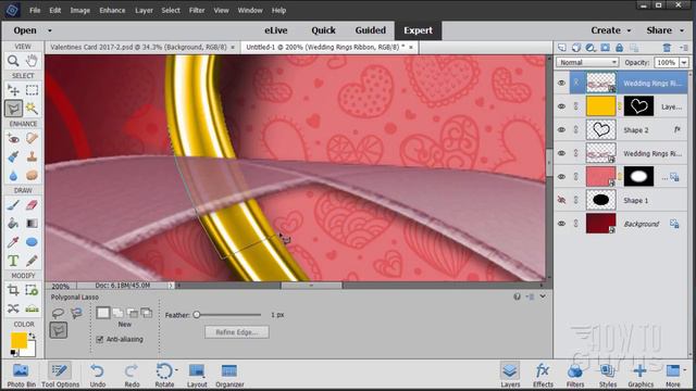 How You Can Make an Elegant Valentines Card in Photoshop Elements смотреть онлайн