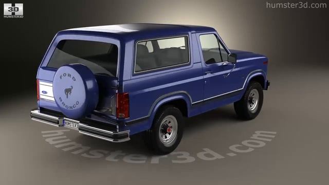 Ford Bronco 1982 3D model by Humster3D.com смотреть онлайн