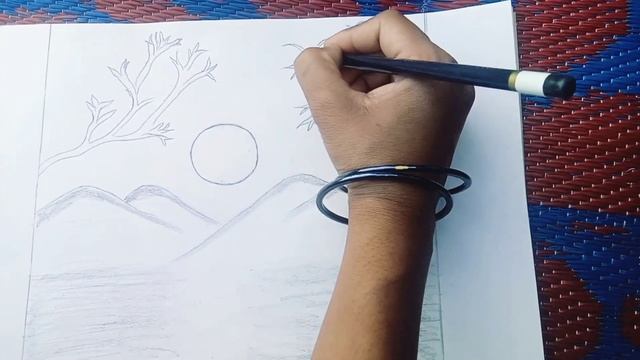 ?️Landscape drawing easy || Drawing || Art ? смотреть онлайн