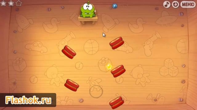 Flashok Ru: онлайн игра Cut The Rope - 3. Игрушечная коробка. Видео обзор игры Cut The Rope. 3 Box.