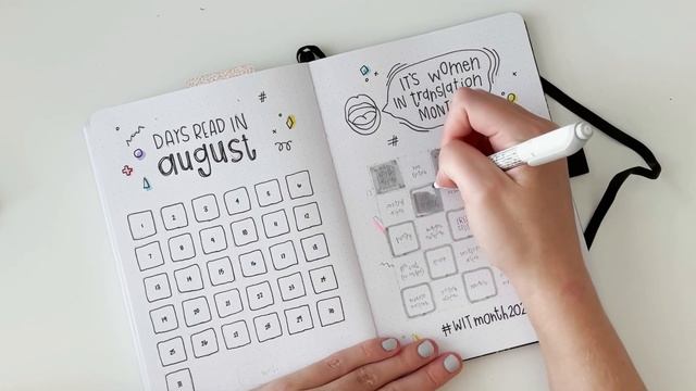 august reading journal set-up | archer and olive A5 dot grid notebook смотреть онлайн