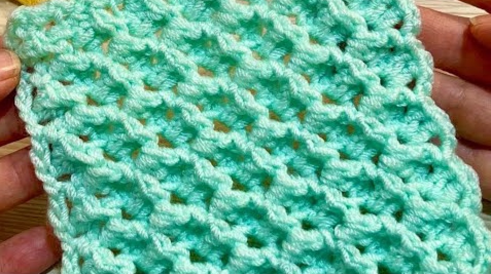Удивительно! Только один ряд - Очень простой узор вязания крючком смотреть онлайн