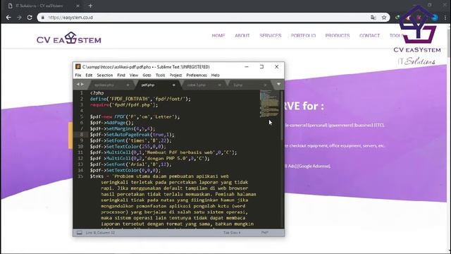 Membuat Report PDF dengan library FPDF di PHP Bag 10 - Mengatur margins bawah смотреть онлайн