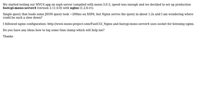 DevOps & SysAdmins: fastcgi-mono-server with Nginx is much slower than xsp4 смотреть онлайн