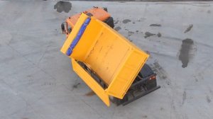 Самосвал МАЗ-5550C5 с трёхсторонней разгрузкой - рабочий цикл платформы