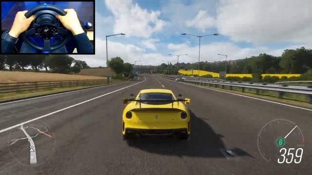 Forza Horizon 4, на Ferrari 599XX 2010, (руль Thrustmaster T300 + коробка передач Logitech shifter) смотреть онлайн