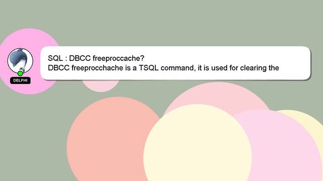 SQL : DBCC freeproccache? смотреть онлайн
