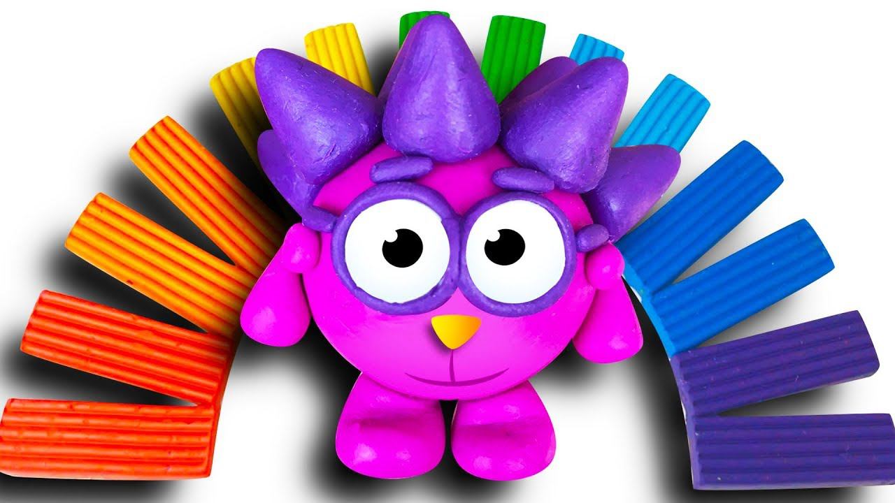 Пластилиновые СМЕШАРИКИ - Лепим Ёжика из мультика про Смешариков смотреть онлайн