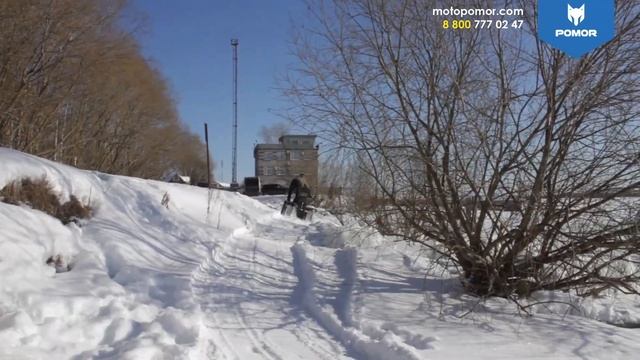 Ходовые испытания снегоходной техники | Мотобуксировщики и вездеходы POMOR смотреть онлайн