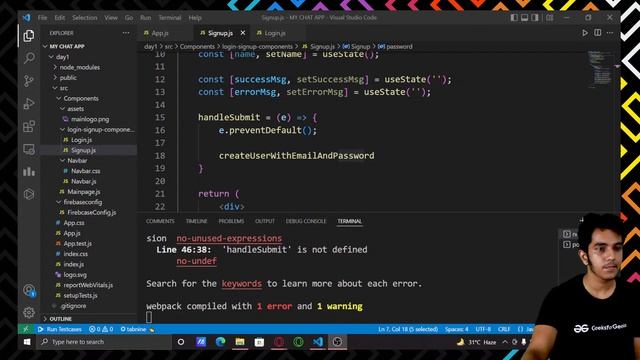 Build a Chat Application using React and Firebase (part -1) смотреть онлайн