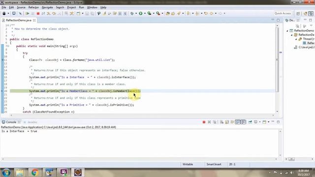 How to determine the Class object using Java Reflection? | Reflection in java смотреть онлайн