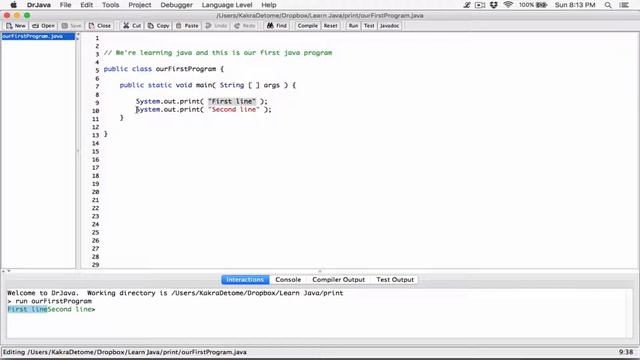 5. The System.out.print statement - Learn Java смотреть онлайн