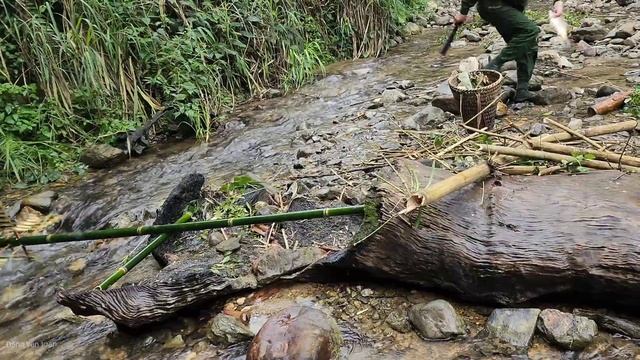 Survival alone, Skills, skills to catch stream fish, create a fish grill fan, survival instinct смотреть онлайн