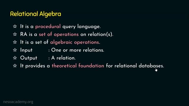 Basics of Relational Algebra смотреть онлайн