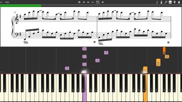 Piano - Bebu Silvetti Original (50% - 100%) + Sheet Music смотреть онлайн