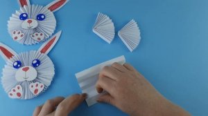 Зайчик из бумаги / Как сделать зайчика из бумаги /Поделки на  Пасху
