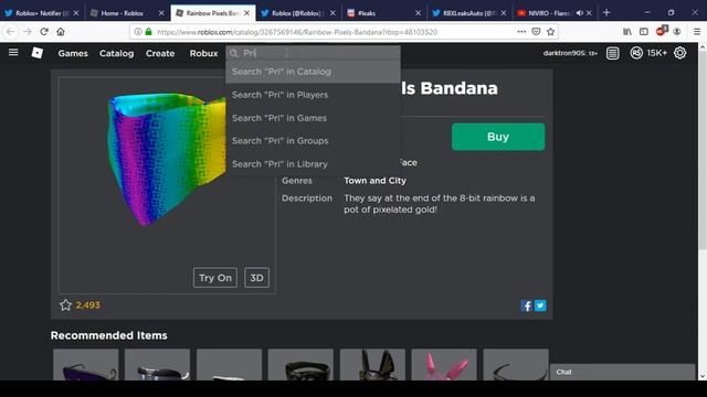 New Rainbow Pixels Bandana | Roblox смотреть онлайн