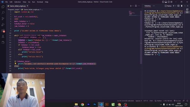 Game tebak angka menggunakan library random - Python смотреть онлайн