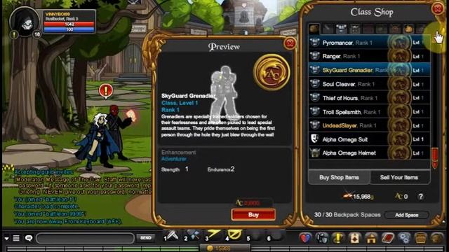 AQW Free Oracle Class смотреть онлайн