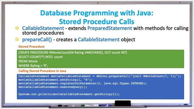 Database Systems - Java Database Programming with Stored Procedure Calls - CallableStatement смотреть онлайн