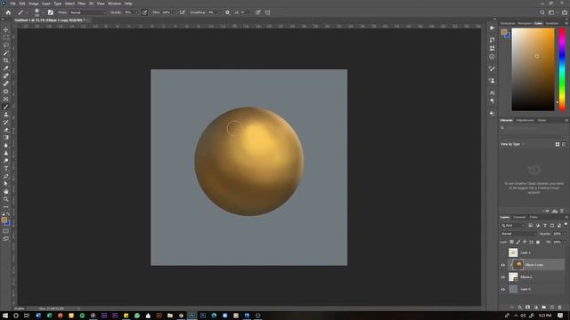 How to Paint Realistic Gold - Digital Art Photoshop смотреть онлайн