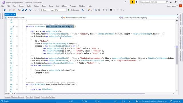 Bot Framework V4 BotBuilder .NET Core - #7 - Adaptive cards смотреть онлайн