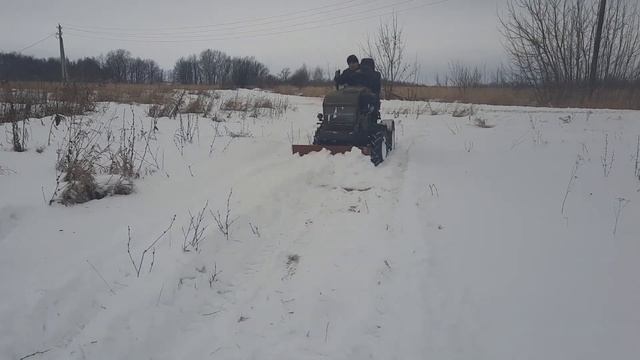 Мини-Трактор Переломка 4х4 | Отвал | Пробуем Отвал | Minitractor Fracture 4x4
