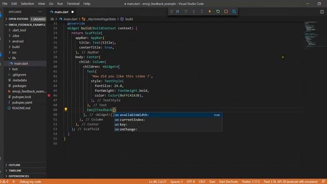 Flutter Widget | 89 | Emoji Feedback Useful Widget in Flutter App | Speed Code смотреть онлайн