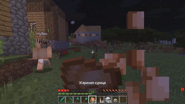 У ФИАЛКИ ДЕНЬ РОЖДЕНИЯ В МАЙНКРАФТ! ЕНОТИК ФИАЛКА И НУБИК В MINECRAFT смотреть онлайн