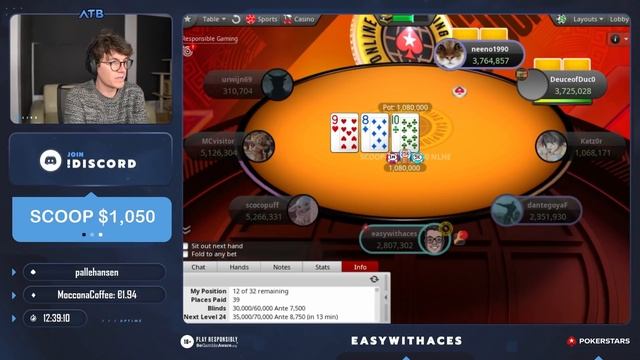 Can I BLUFF my way to FINAL TABLE? ♠️ $1.050 SCOOP смотреть онлайн