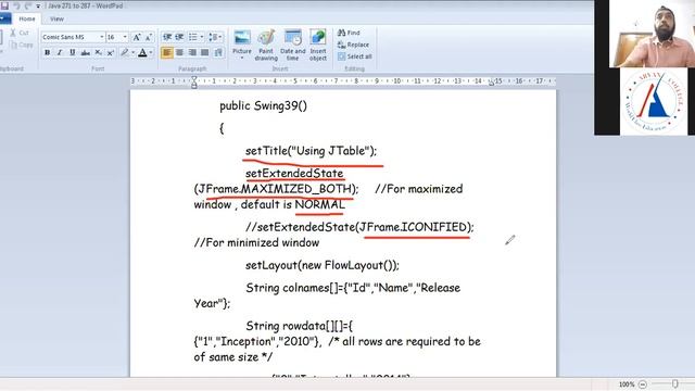 Java Lecture 83 (Swing Components hierarchy,Methods of JFrame,Using JTable) смотреть онлайн