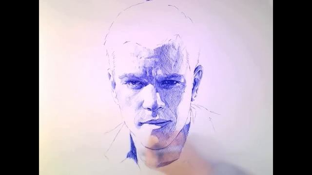First Ball Point Pen Realism Video on the Internet! - Matt Damon. смотреть онлайн