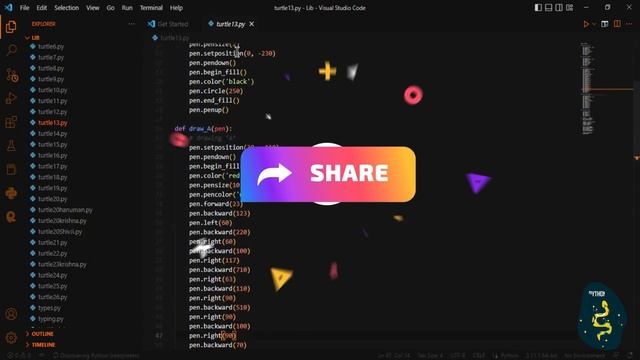 Avengers Logo Using Python Turtle Code Graphics | Python Programming Hub смотреть онлайн