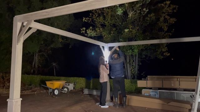 涼亭 DIY Lowe's Metal Freestanding Pergola #4134951 смотреть онлайн