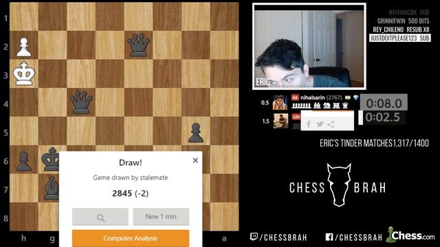 BULLET AGAINST NEW GRANDMASTER Nihal Sarin | GM Eric Hansen смотреть онлайн