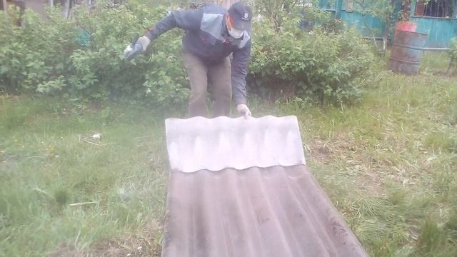 Как быстро распилить шифер с помощью болгарки. смотреть онлайн