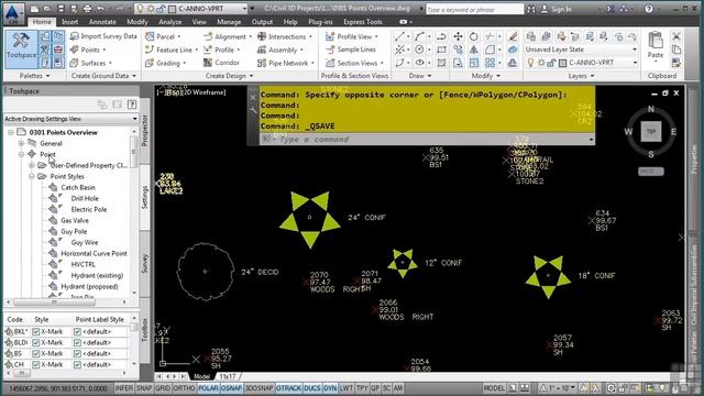 AutoCAD Civil 3D 2014 Tutorial | Civil 3D Points Overview смотреть онлайн