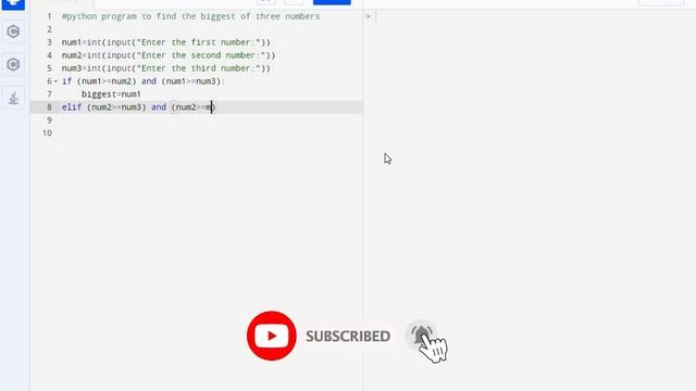Python Program to Find Biggest of Three Numbers || Tamil смотреть онлайн
