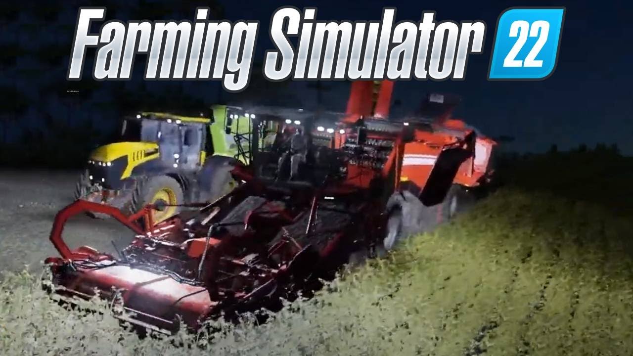 Сбор КАРТОФЕЛЯ на ОГРОМНОЙ технике. Farming simulator 22 #13. КООП. смотреть онлайн
