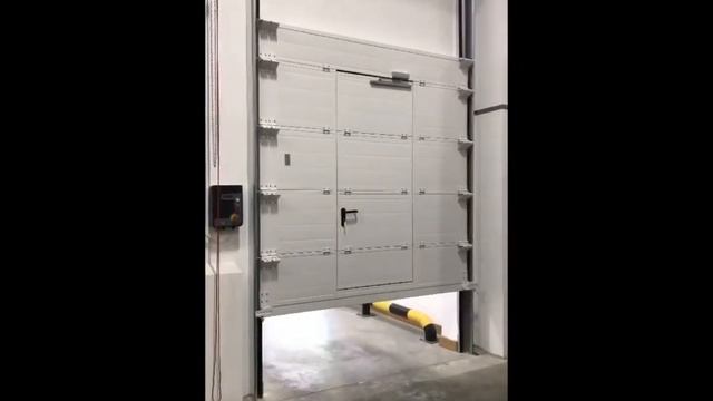 Противопожарные секционные ворота МВА вертикального подъёма на производстве молочной продукции EI60 смотреть онлайн