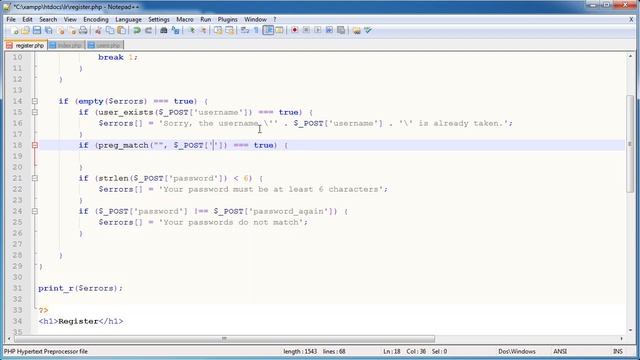 PHP Tutorials: Register & Login (Part 10): Registration Form and Validation (Part 3) смотреть онлайн